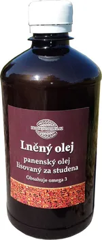 Rostlinný olej Prodejnabylin.cz Lněný olej lisovaný za studena