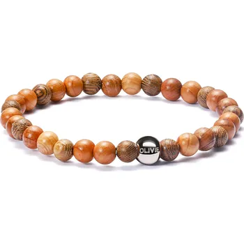 Prsten Olivie Korálkový náramek WOOD 6052 Ag 925; ≤4,1 g.
