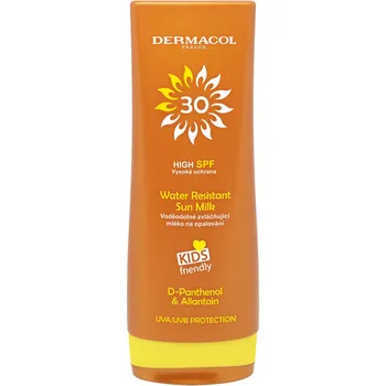Přípravek na opalování Dermacol Water Resistant Sun Milk voděodolné zvláčňující mléko na opalování SPF30 200 ml