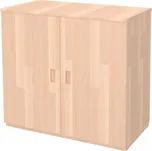 Domestav - DOMINO Skříň k patrové posteli 2 dvířková hloubka 306 buk cink, olejovaný