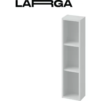 Koupelnový nábytek Cersanit Larga, vysoká otevřená závěsná skříňka modulární 80x20cm, šedá, S932-096