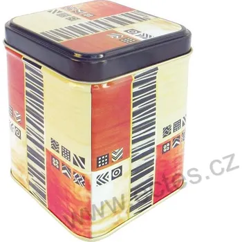 Dóza na potraviny BAHATI 7420 bílé a hnědé obdélníky, černobílý pruh