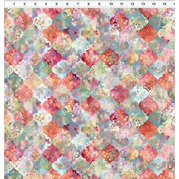 US In The Beginning 999-566 Haven vícebarevná bavlněná látka patchwork