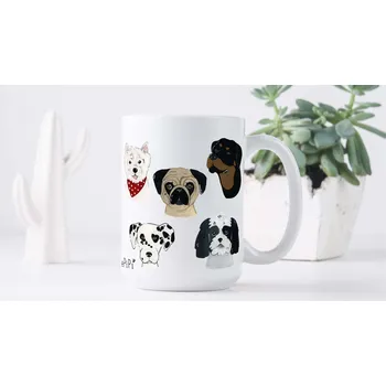 ePiPí Velký keramický hrnek 450 ml - Psi 1