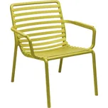 Žluté plastové zahradní křeslo Nardi Doga Relax