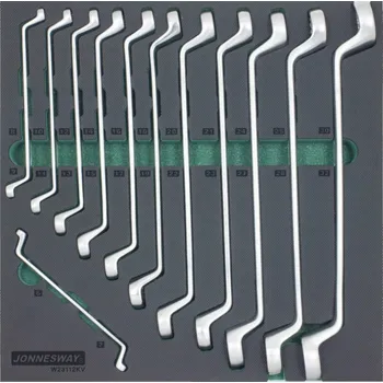 Klíč Modul pěnový - klíče očkové vyhnuté 6x7 - 30x32 mm, sada 12 ks - JONNESWAY W23112KV