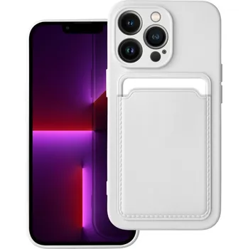 Náhradní kryt pro mobilní telefon Kryt Forcell Card Case iPhone 13 Pro bílé barvy