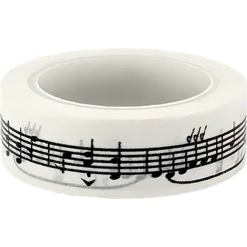 Lepicí páska Lepenka - Noty v notové osnově - Bílá