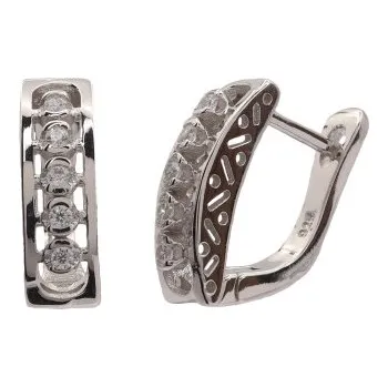 Náušnice Stříbrné náušnice s klasickým zapínáním