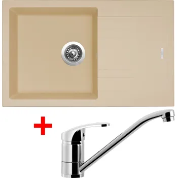 Set Sinks LINEA 780 + PRONTO chrom Barva: Písková, Označení: Sahara + Dárek