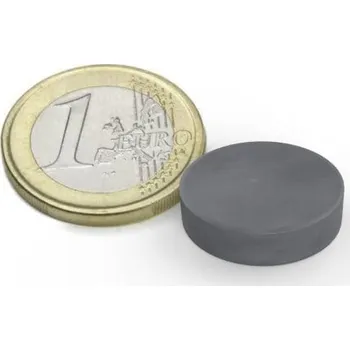 Dekorativní magnet SOLLAU Feritový magnet válec D 20x5 mm, Ferit, Y30, bez povrchové úpravy