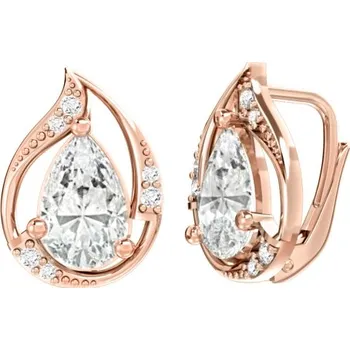 Šperk Couple, Neotřelé náušnice Bethany, růžové zlato a zirkony, 585-66-3-0376.4C00.0.00.001.08