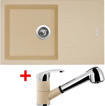 Kuchyňský dřez Set Sinks LINEA 780 N + LEGENDA S GR Barva: Písková, Označení: Sahara + Dárek