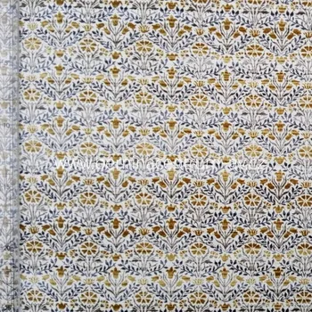 William Morris Montagu Bellflowers fawn vícebarevná bavlněná látka patchwork