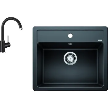 Granitový dřez Set Blanco LEGRA 6 + MIDA Silgranit-Look Barva: Černá