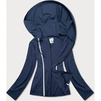 Dámská mikina Tmavě modrá pružná mikina s kapucí (20318) odstíny modré S (36)