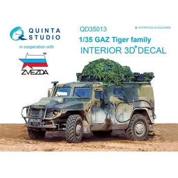 Plastikový model Quinta studio 1/35 GAZ Tiger family 3D-Print&col.Interior (ZVE)
