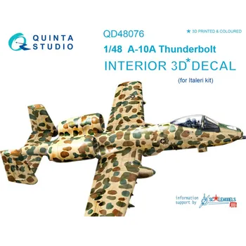 Plastikový model Quinta studio 1/48 A-10A 3D-Print&colour Interior (ITALERI)