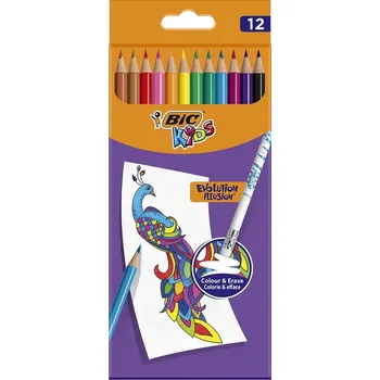 Pastelka BIC Gumovací pastelky 12ks