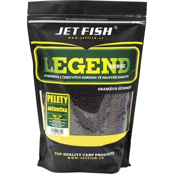 Návnadová surovina JetFish Jet Fish Legend Range Pelety ANČOVIČKA 4mm 1kg