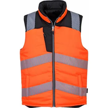 PW374-Oboustranná vesta PW3 Hi-Vis oranžová/černá - v. XL
