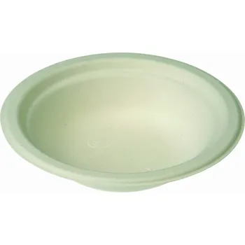 Jednorázové nádobí naturesse Miska s límcem | 400ml | Kompostovatelné | Z cukrové třtiny Balení: 50 Ks