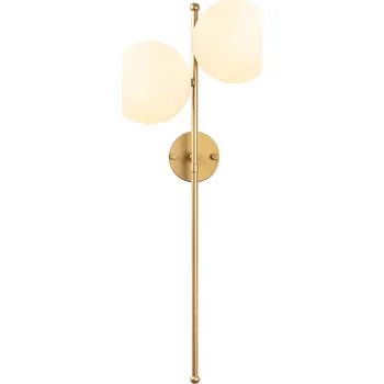 Nástěnné svítidlo OPVIQ Nástěnné světlo FAZLI zlaté mléčné