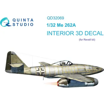 Plastikový model Quinta studio 1/32 Me 262A 3D-Print&col. Interior (REV)