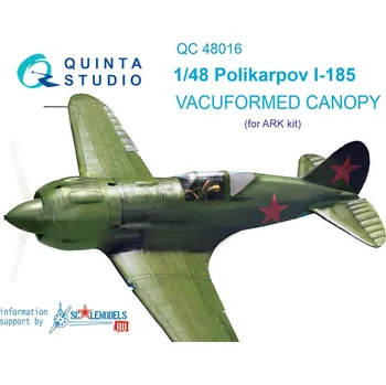 Plastikový model Quinta studio 1/48 Vacu canopy for Polikarpov I-185 (ARK)