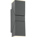 Schrack Venkovní čtvercové nástěnné svítidlo Evo Up/Down LED 12,5W 3000K, otočné, antracit, IP54