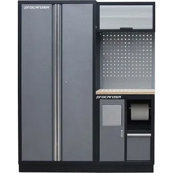 Procarosa® Sestava dílenského nábytku Procarosa PROFI XS-V Pracovní deska: dřevěná