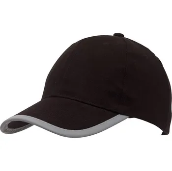 Baseballová čepice s reflexním pruhem ČERNÁ