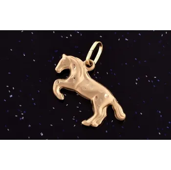 Přívěsek Zlatý přívěsek kůň P058, Au 585/1000 14kt,0,65g (14kt,váha 0,65g)
