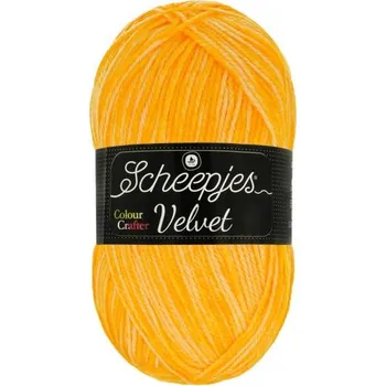 Příze Příze Scheepjes Velvet žlutobílá