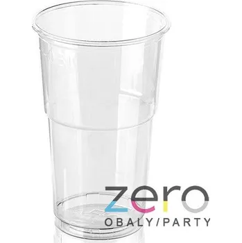 Jednorázové nádobí Pohárek (kelímek) nápojový PET 0,3 l (pr. 78 mm) - transp.