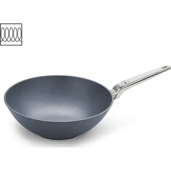 Wok Pánev Diamond Lite PRO s nerezovou rukojetí 30 cm na indukci - WOLL (Titanová indukční pánev Wok 30 cm s nerezovou rukojetí Diamond Lite PRO - WOLL)