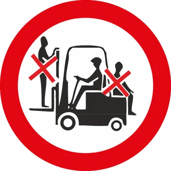 Zákaz převozu osob samolepící vinylová fólie 100 x 100 mm