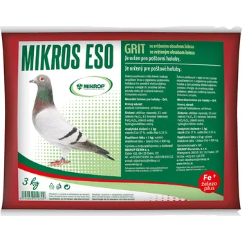 Chovatelství MIKROS MIKROP ESO Grit se železem pro poštovní holuby, 25 kg