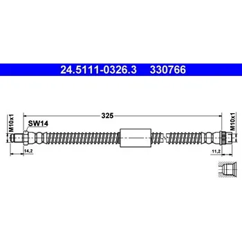 Brzdový systém Brzdová hadice ATE 24.5111-0326.3