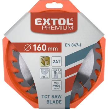 Pilový kotouč kotouč pilový s SK plátky, O 160x2,6x20mm, 24T