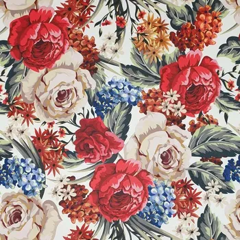 Šifon N5899, barevné květy, š.145