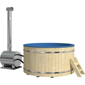 Koupací sud EcoOil Hot Tub 200 koupací sud s plastovou vanou + venkovní kamna