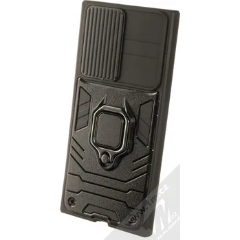 Pouzdro na mobilní telefon 1Mcz Lens Ring odolný ochranný kryt pro Samsung Galaxy S22 Ultra 5G černá (all black)