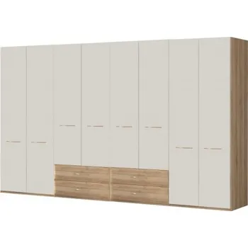 Šatní skříň Kombinovaná skříň 8D Hagop-ořech pacifik/béžová - základní