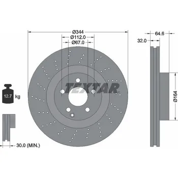 Brzdový kotouč Brzdový kotouč TEXTAR 92224605