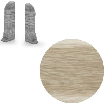 soklová lišta NOVÁK Koncovka L+P k soklové PVC dub Burgundy 56x23 1 pár NGTK98