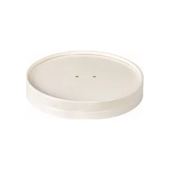 Jednorázové nádobí Víčko bílé na misku z bagasy 500ml, 21 ks 100030597