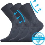 Lonka Zdravan 100% bavlněné ponožky tmavě šedé Velikost: 35-37 (23-24)