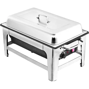 Gastro-Tip GN 1/1-100 chafing elektrický s víkem a rámem stříbrný