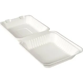 Jednorázové nádobí Miska bagasa bílá 225x201x85 mm, 50 ks 100030075